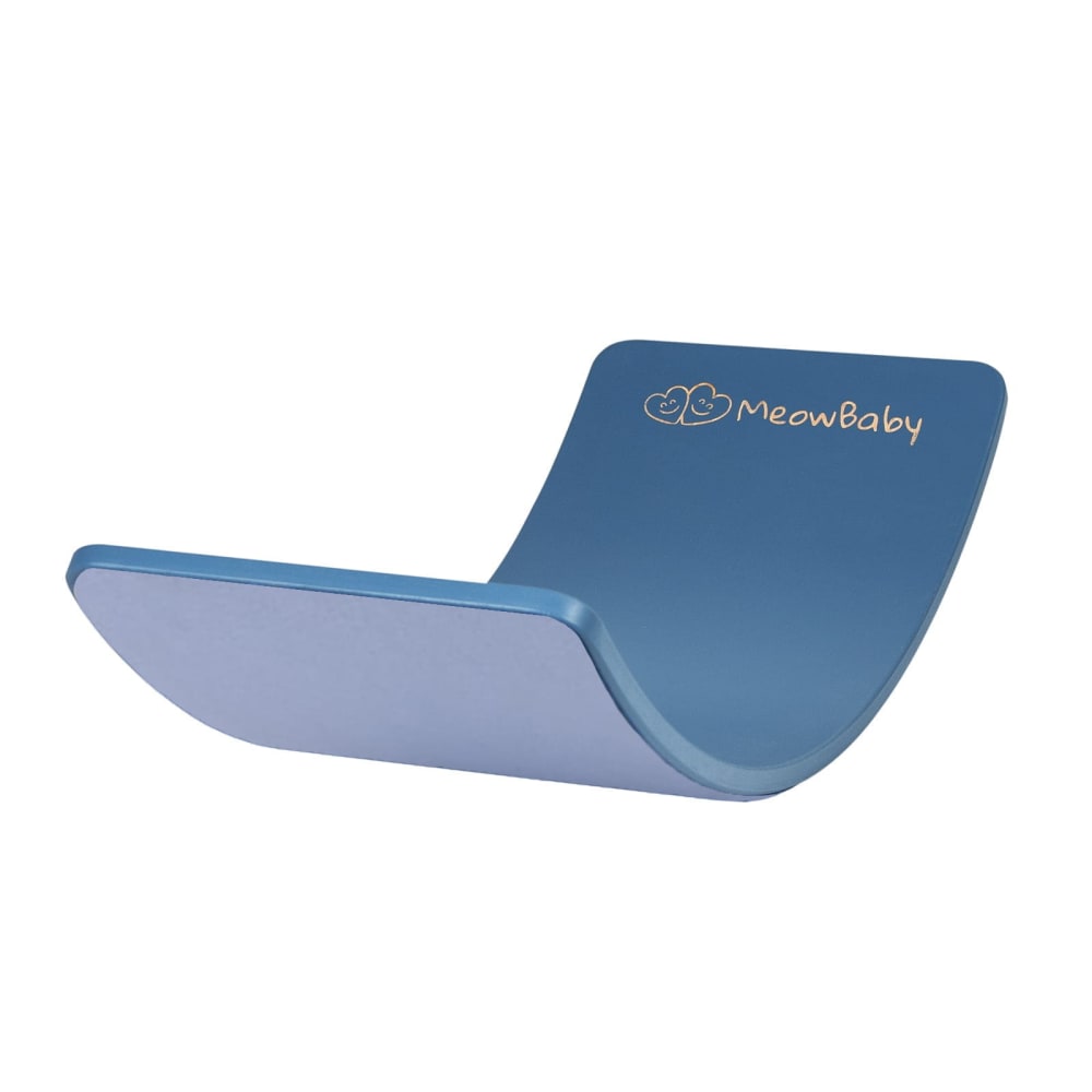 Tavola di equilibrio blu con feltro azzurro 80x30cm - Blu - LEGNO
