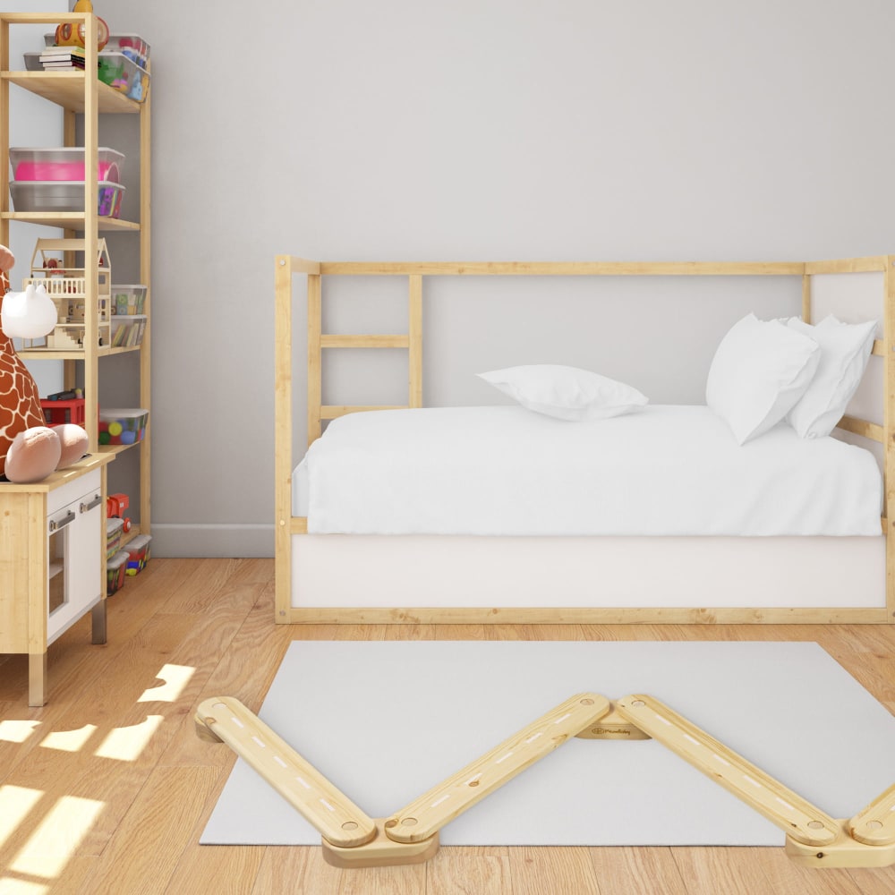 Poutre d'équilibre avec Planches Bois Blanc, 4 Éléments (MeowBaby) - Image 3