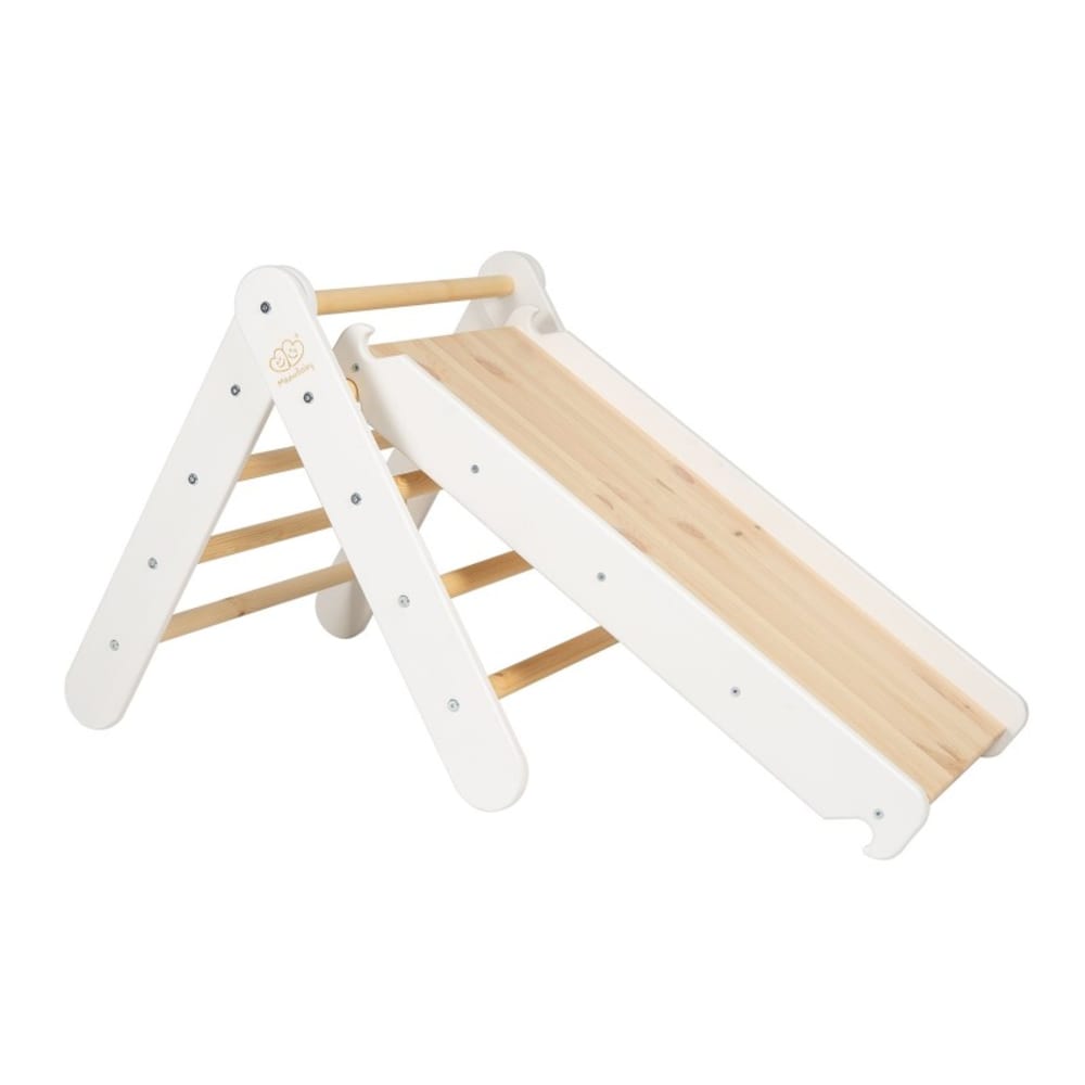 Triángulo de escalada con tobogán para niños - montessori blanco - Maisons du Monde
