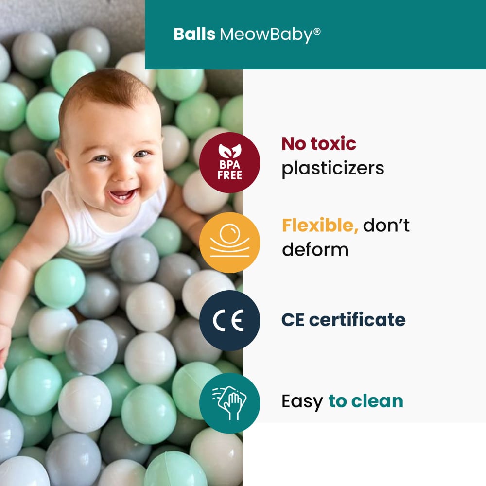 Parcours Motricité Bébé avec Piscine à Balles pour Enfant (MeowBaby) - Image 2