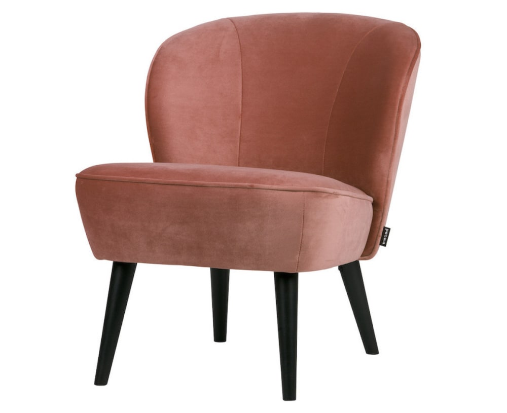 Fauteuil velours doux vieux rose - Maisons du Monde