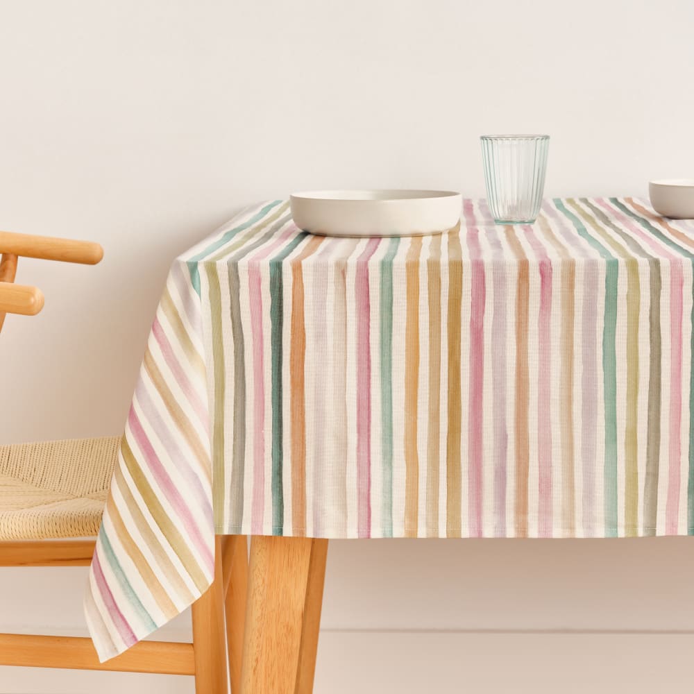 Nappe anti-taches en coton multicolore 250x155 cm