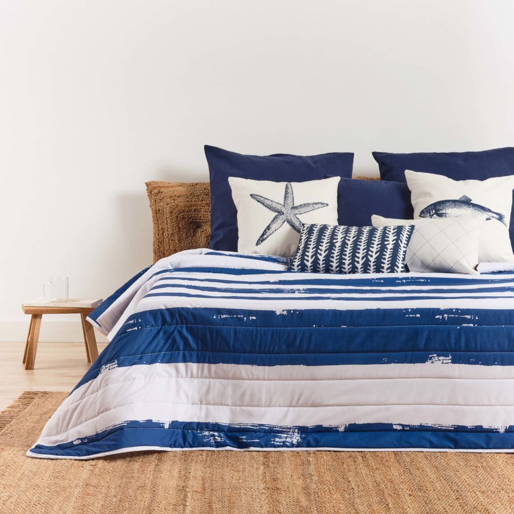 Colcha boutí acolchada 100 gr azul cobalto 300x270 cm - Maisons du Monde