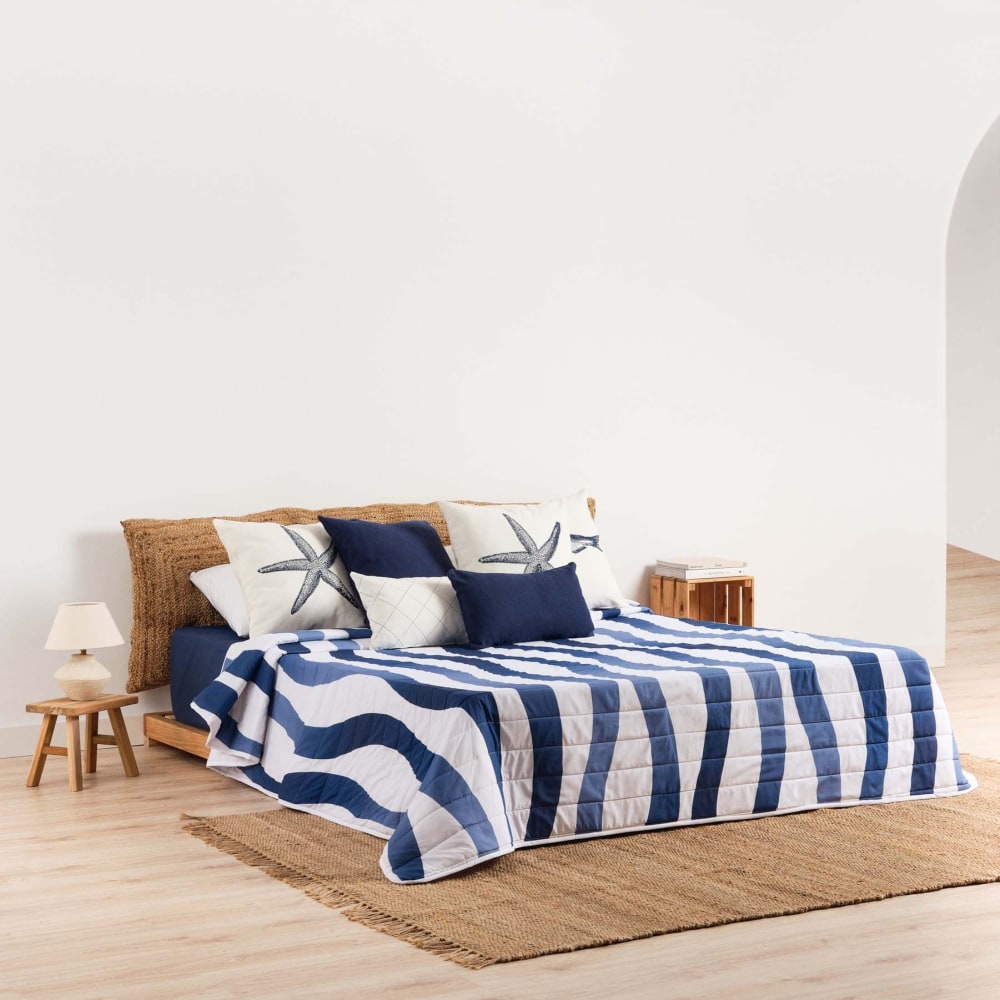 Colcha boutí acolchada 100 gr azul cobalto 300x270 cm - Maisons du Monde