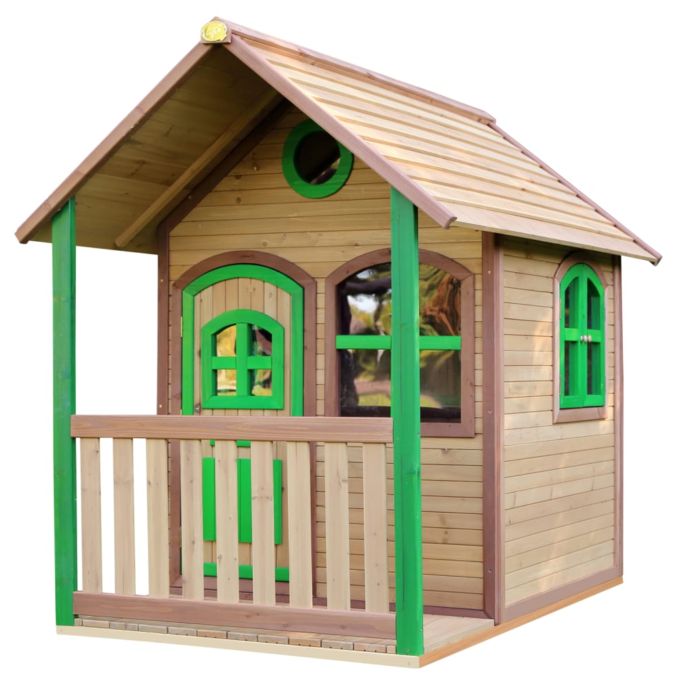 Axi Spielhaus aus FSC Holz mit Fenstern & Veranda, braun/grün style modern - Holz