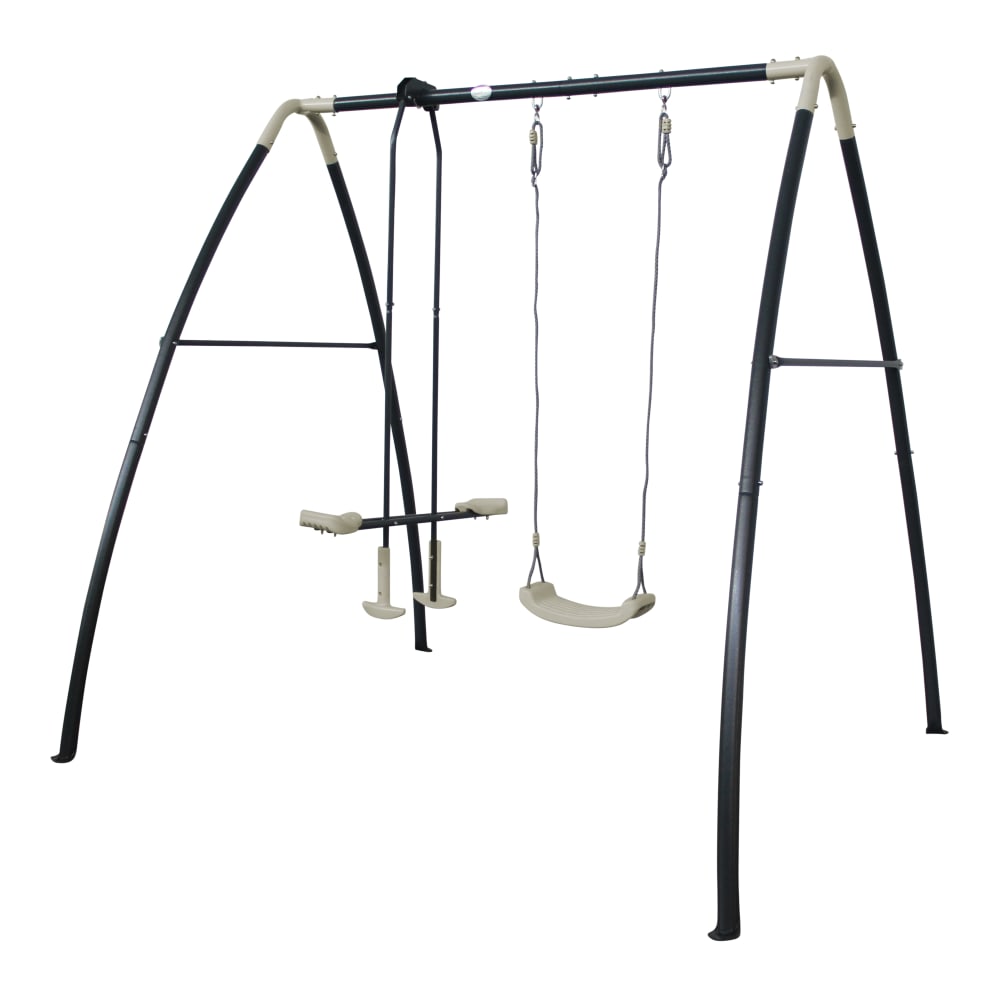 Schaukel Set Aus Metall In Anthrazit & Creme