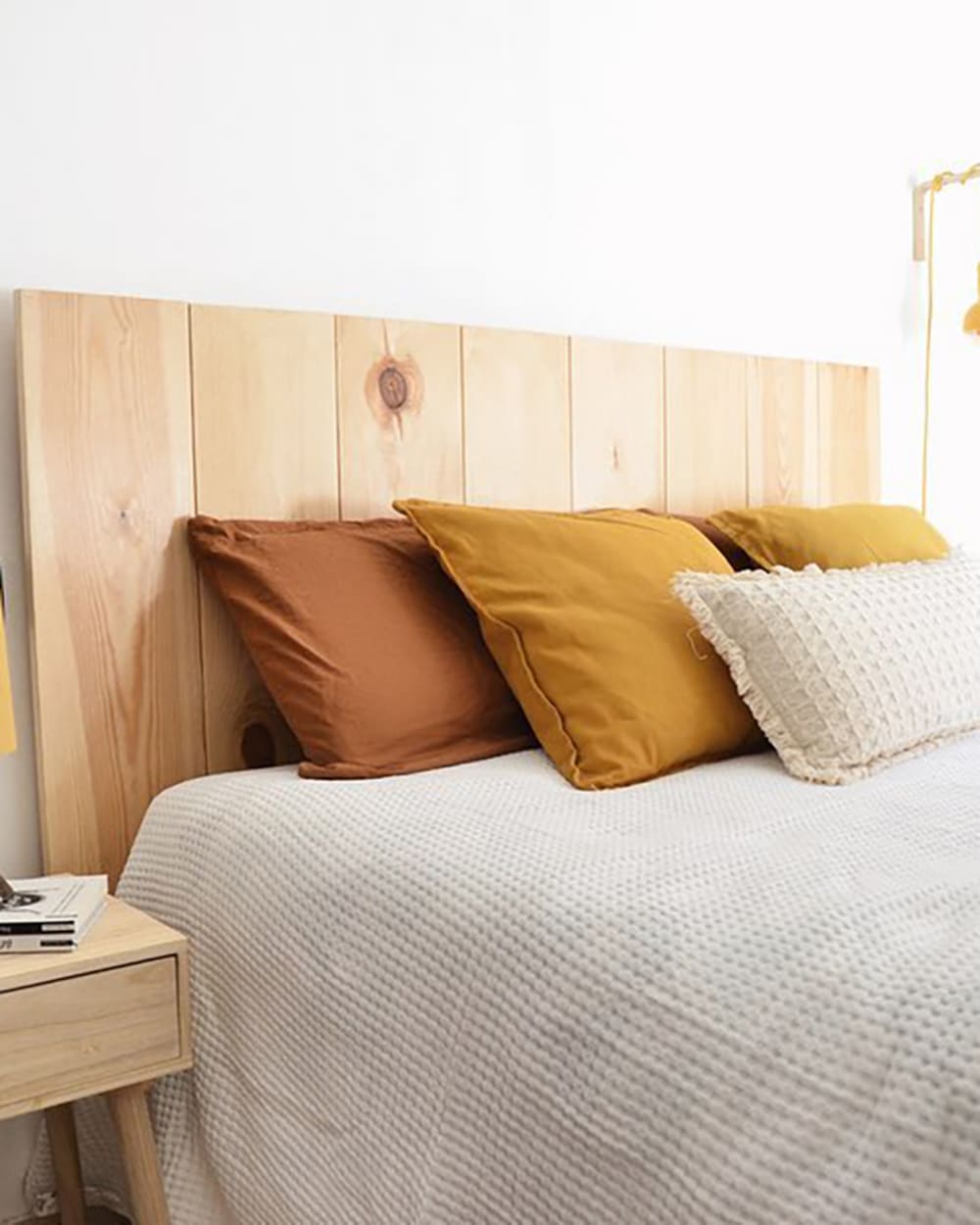 Cabecero de madera maciza en tono natural de 140x80cm - Maisons du Monde