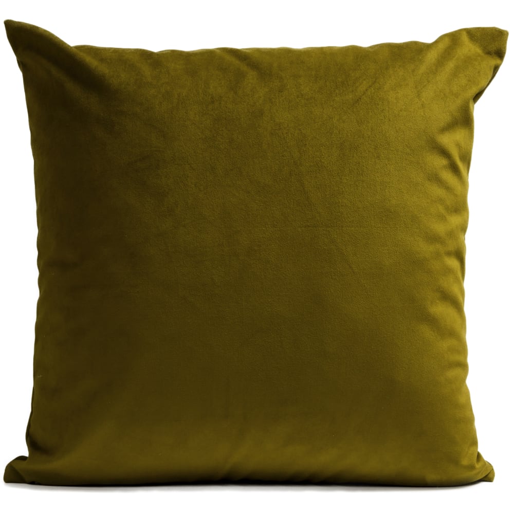 Coussin uni suédine vert 40x40cm