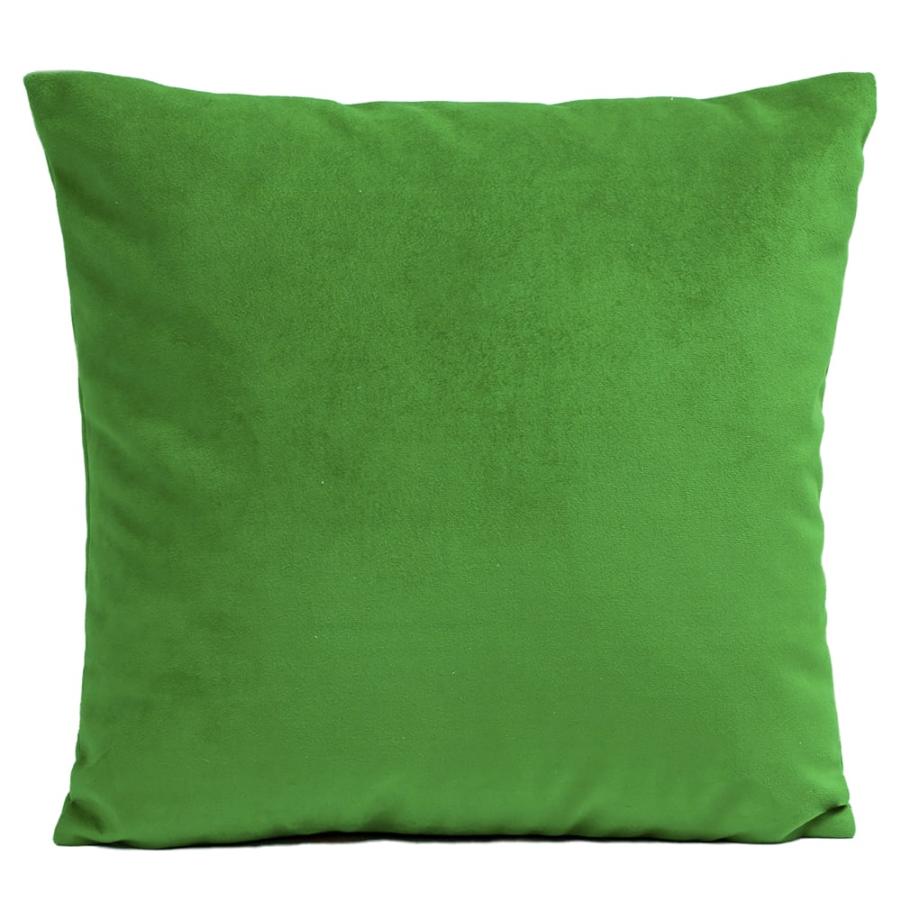 Coussin uni  suédine vert fluo 40x40cm