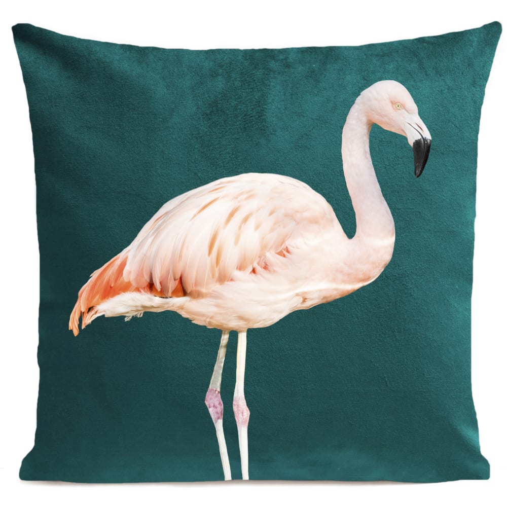 Coussin déco velours vert 40x40cm