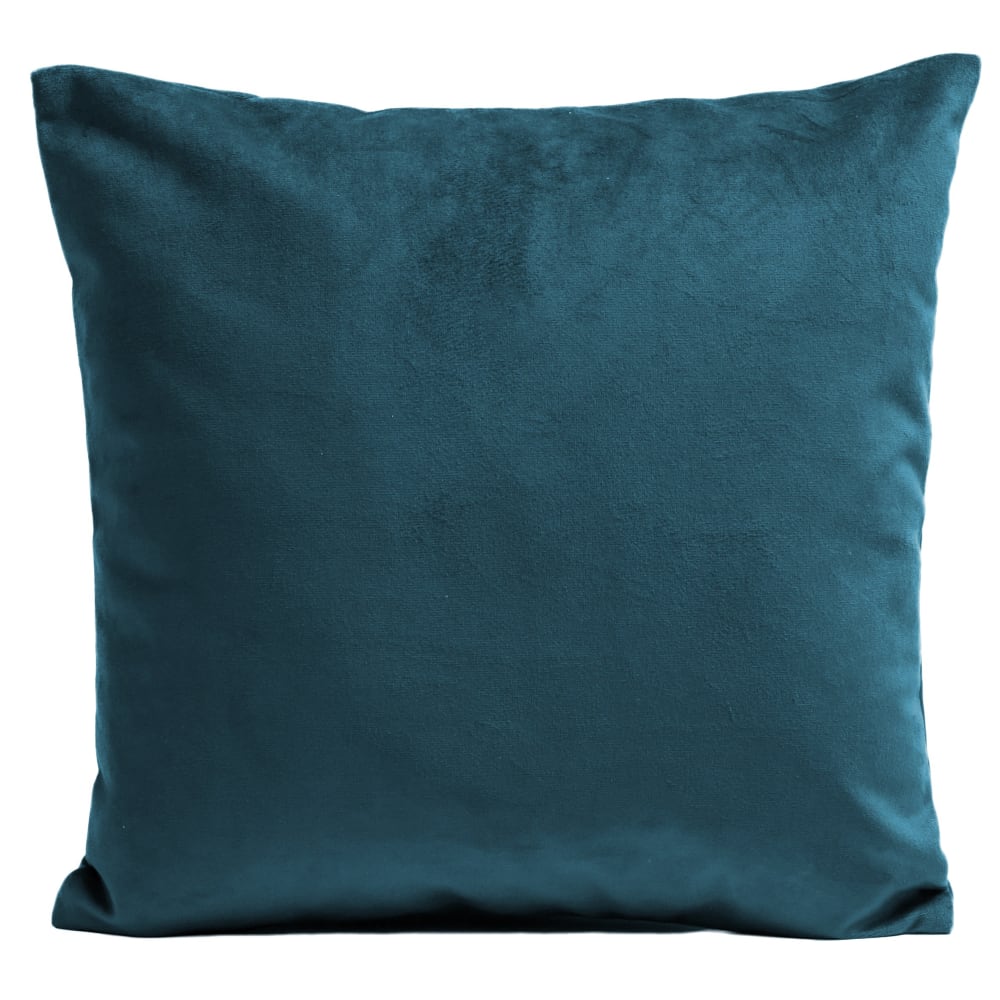 Coussin uni suédine vert 40x40cm
