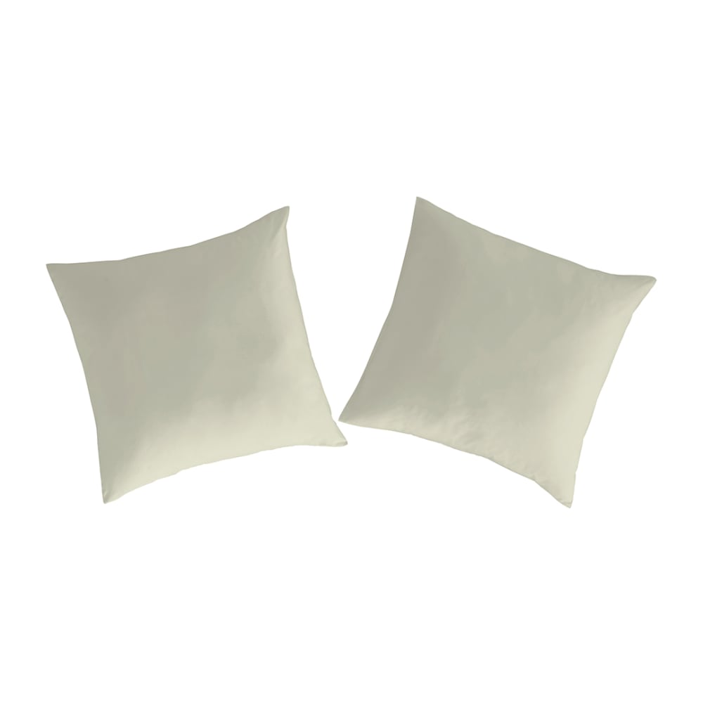2 Taies d'oreiller en percale de coton 65x65 cm vert