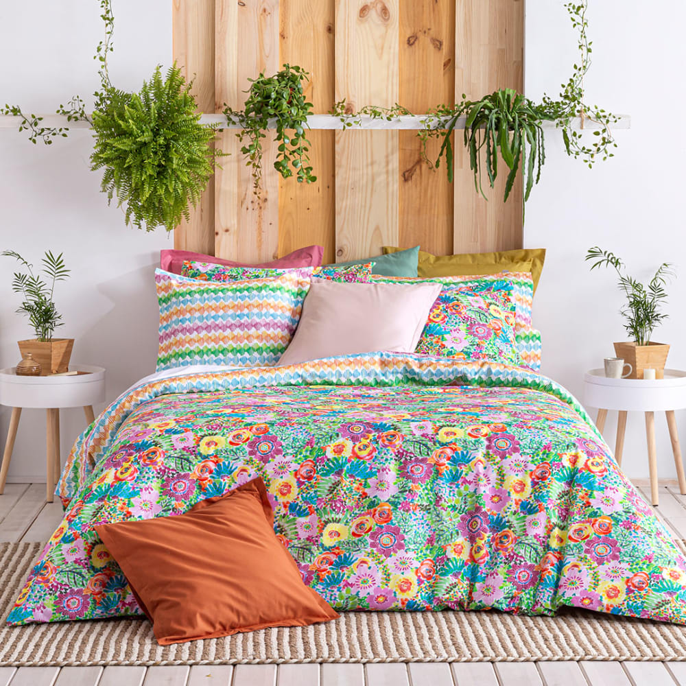 2 Taies d'oreiller en coton 65x65 cm multicolore - Maisons du Monde