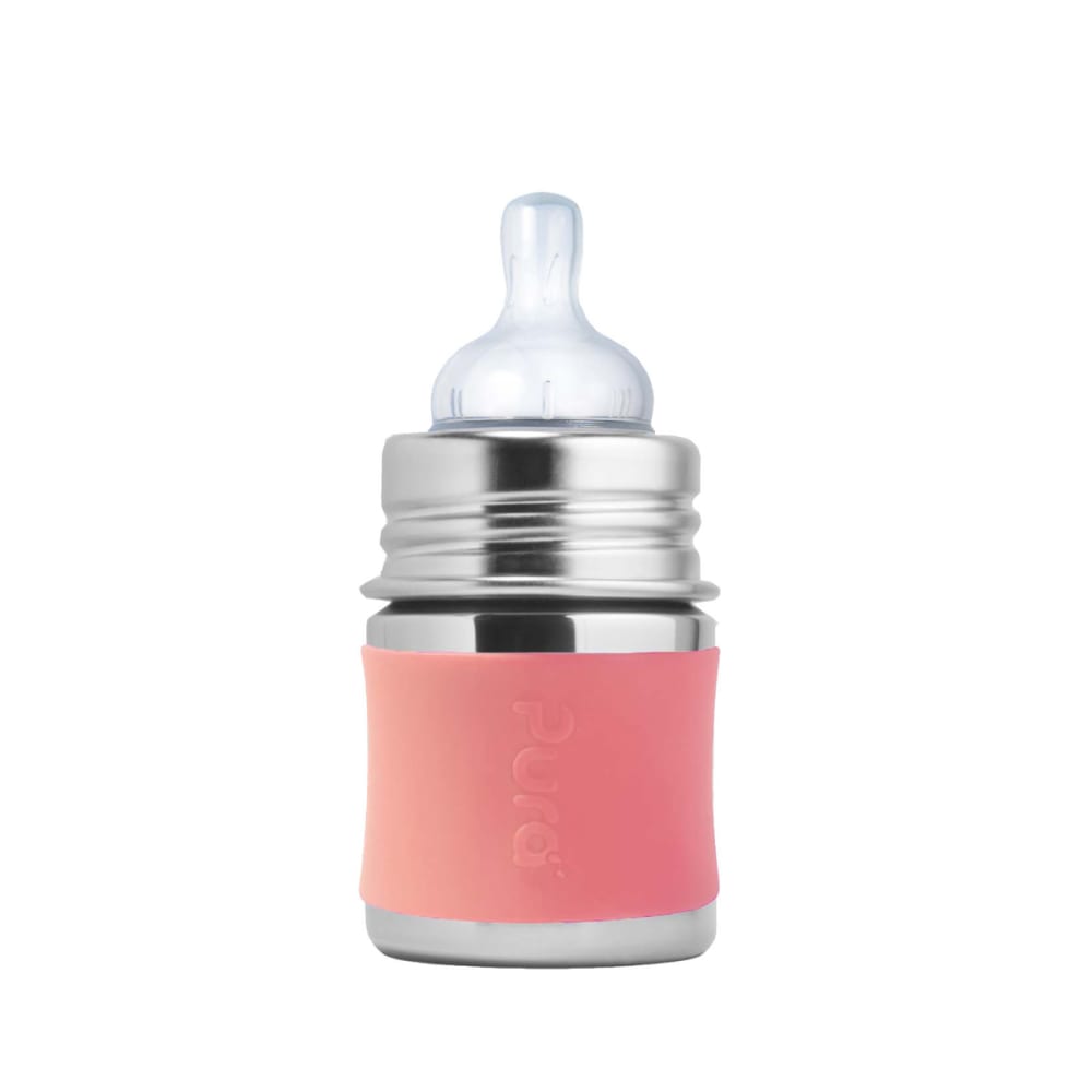 Pura Biberon en inox évolutif 150ml Vieux rose Rose Inox - 7x14x6cm