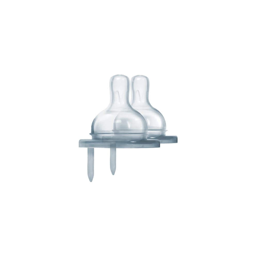 Pura Tétines en silicone pour biberon (lot de 2) Multicolore Inox - 5x11x5cm