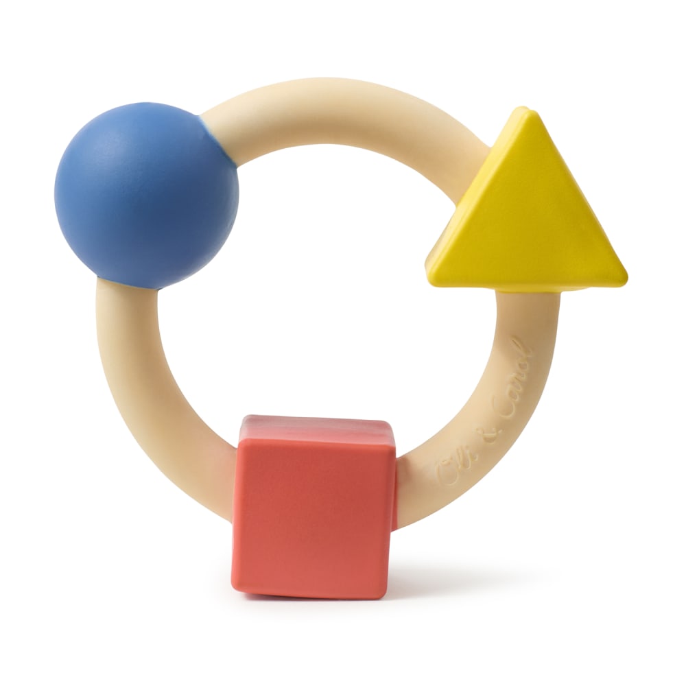 Oli&Carol Anneau de dentition Oli&Carol x Bauhaus Primaires Multicolore Latex Naturel - 22x3x12cm