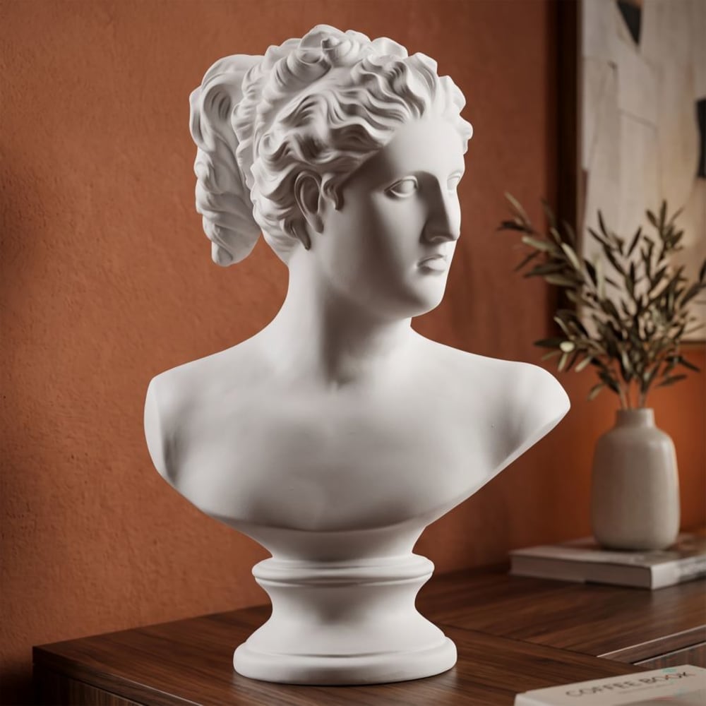 Mauro Ferretti Weiße Harzskulptur, 22 x 15 x 34 cm style classic chic Weiß Harz