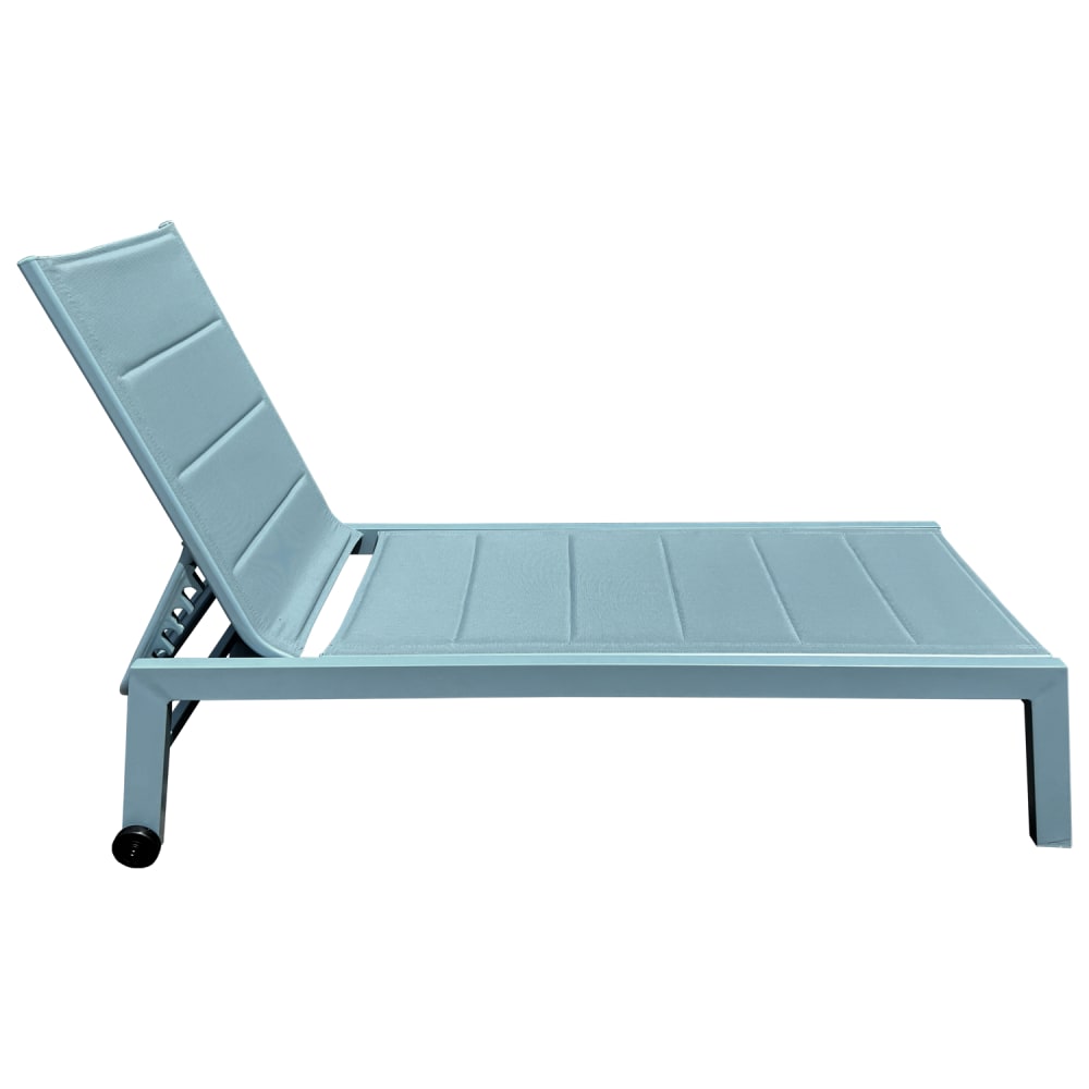 Lote de 2 tumbonas de textileno y aluminio azul claro - Maisons du Monde