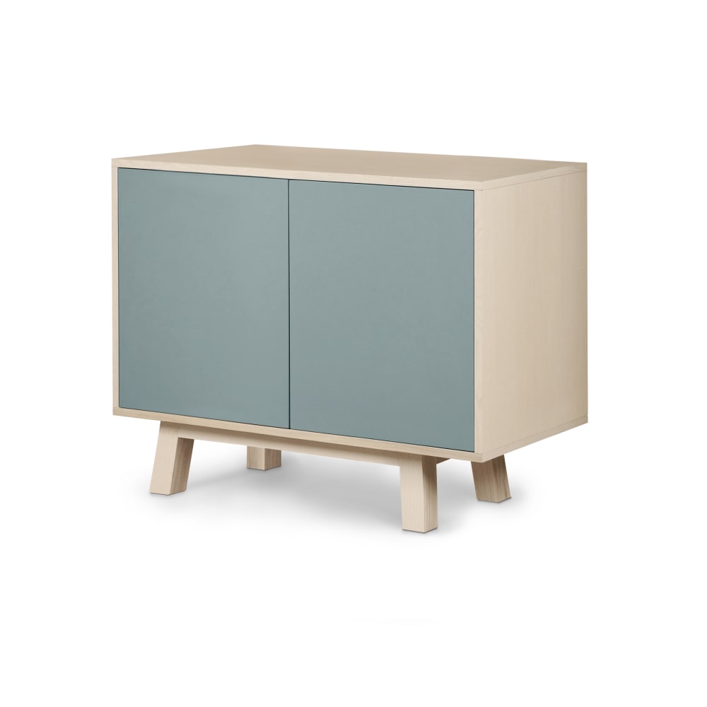Buffet bas 2 portes 100 cm, en frêne