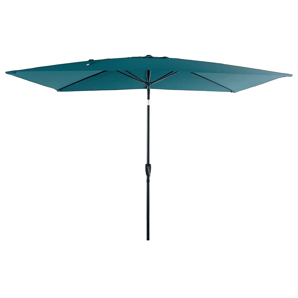 Parasol droit rectangulaire 2x3m en aluminium et toile bleu