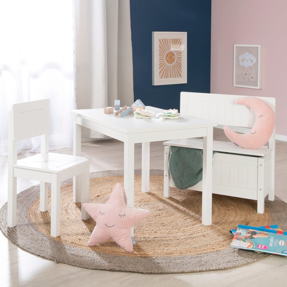 Kinder- Spiel- und Maltisch, 51x66x50cm, Weiß - Maisons Du Monde