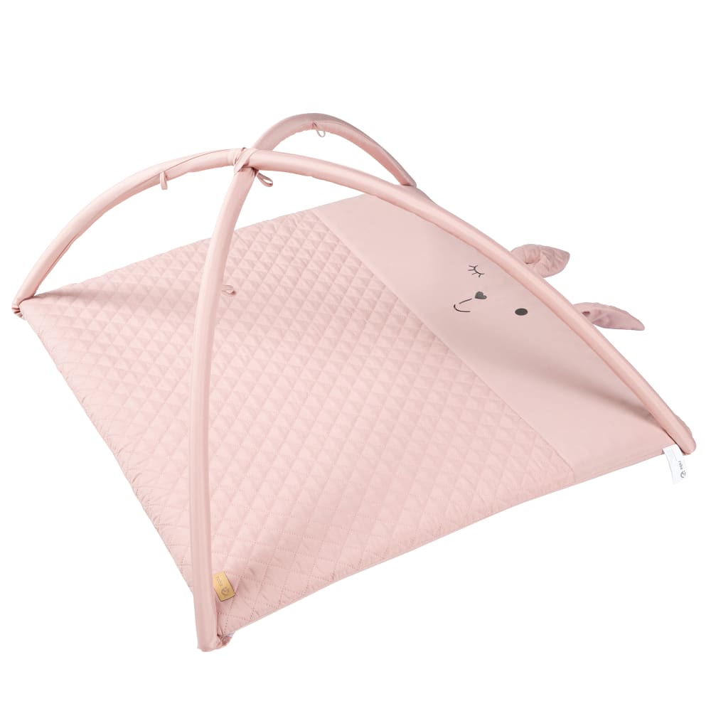 Tapis d'éveil 85x75 avec arches et 5 jouets - rose (Roba) - Image 2