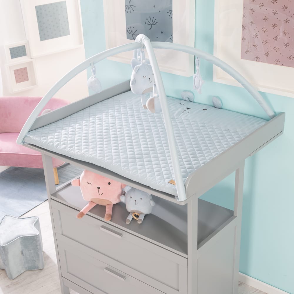 Tapis d'éveil 85x75 avec arches et 5 jouets - bleu - Maisons du Monde