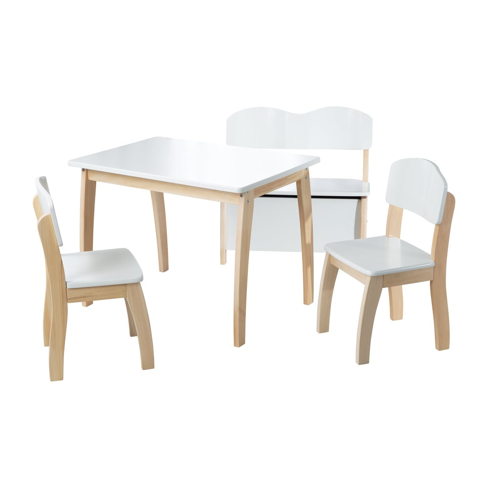 Spiel- & Maltisch für Kinder, H 56 x B 76 x T 52cm, Holz / Weiß -