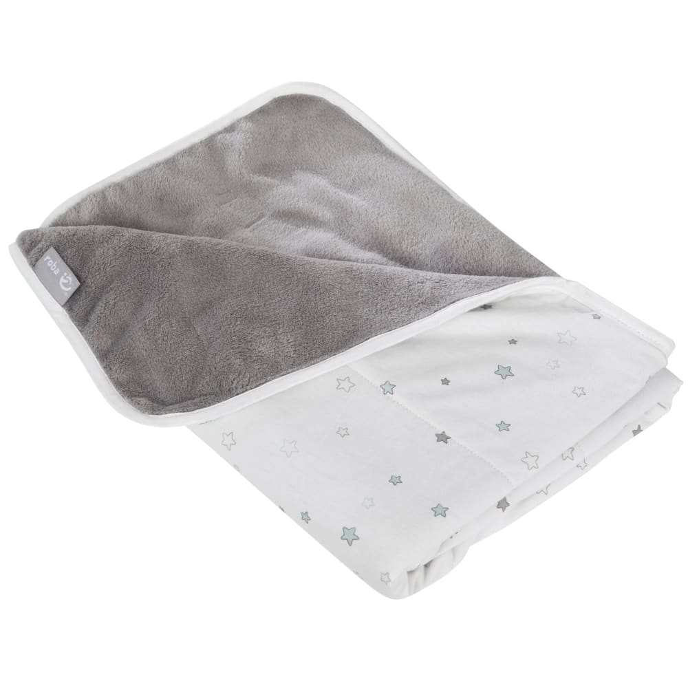 roba Babydecke aus Jersey, 80x80xcm, Weiß/Grau WEISS JERSEY Baby