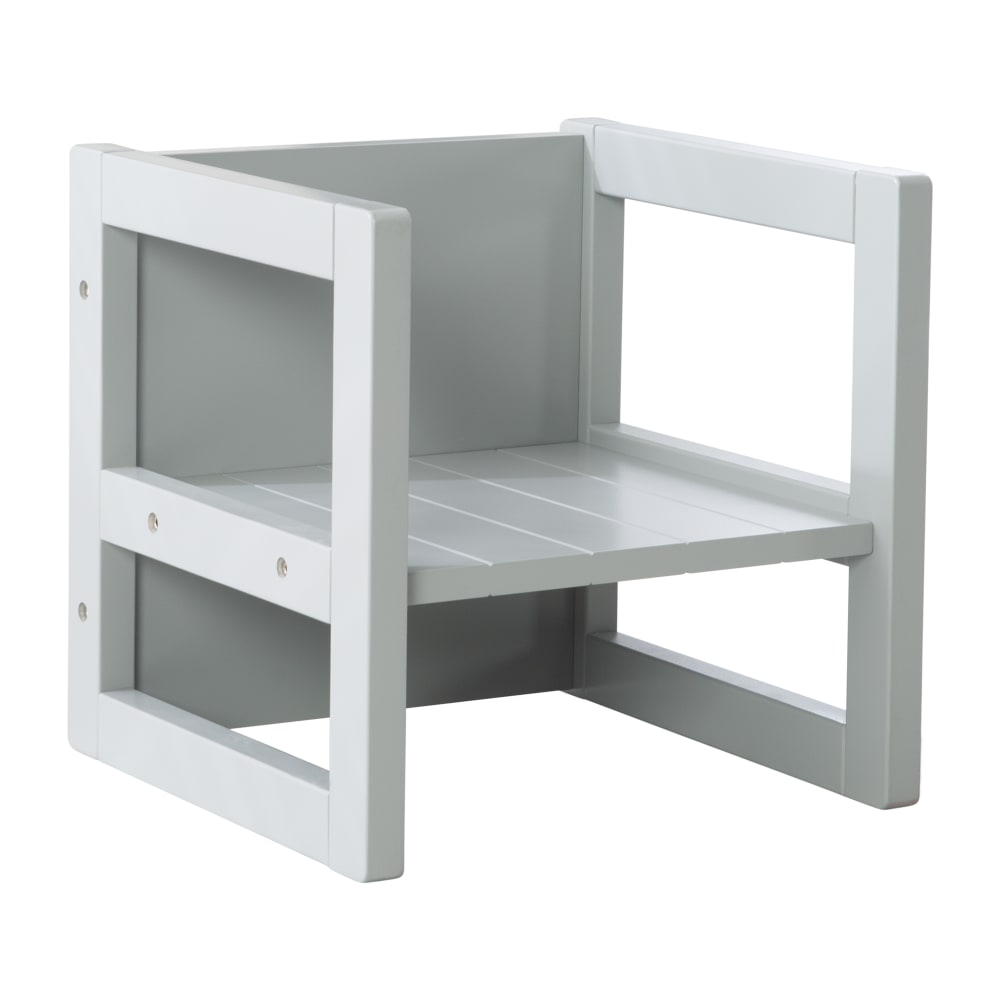 Tabouret enfant réversible en bois laqué gris - Maisons du Monde
