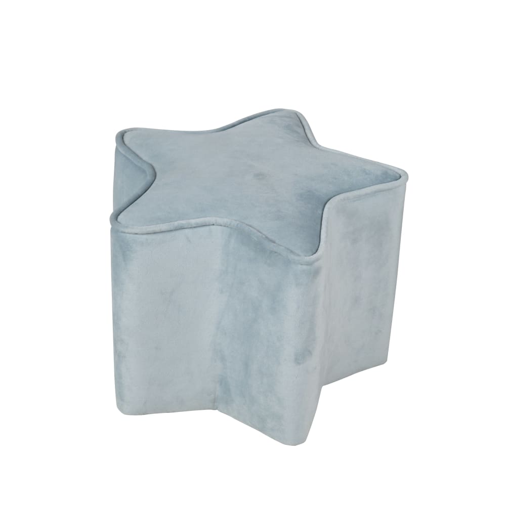 roba Kinderhocker in Sternform aus Samtstoff - Hellblau style modern Spanplatte Kinder