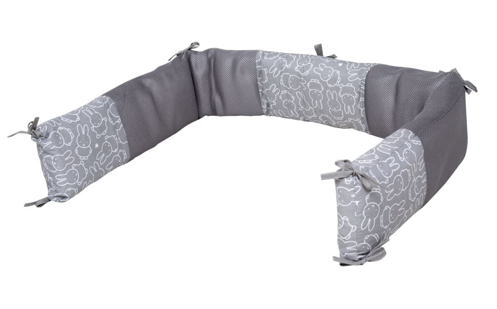 Tour de lit bébé 60x120 et 70x140 en coton respirant gris