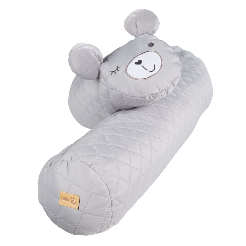 roba Baby-Bettumrandung, Bettschlange mit Gesicht, 170cm, Grau GRAU BAUMWOLLE Baby