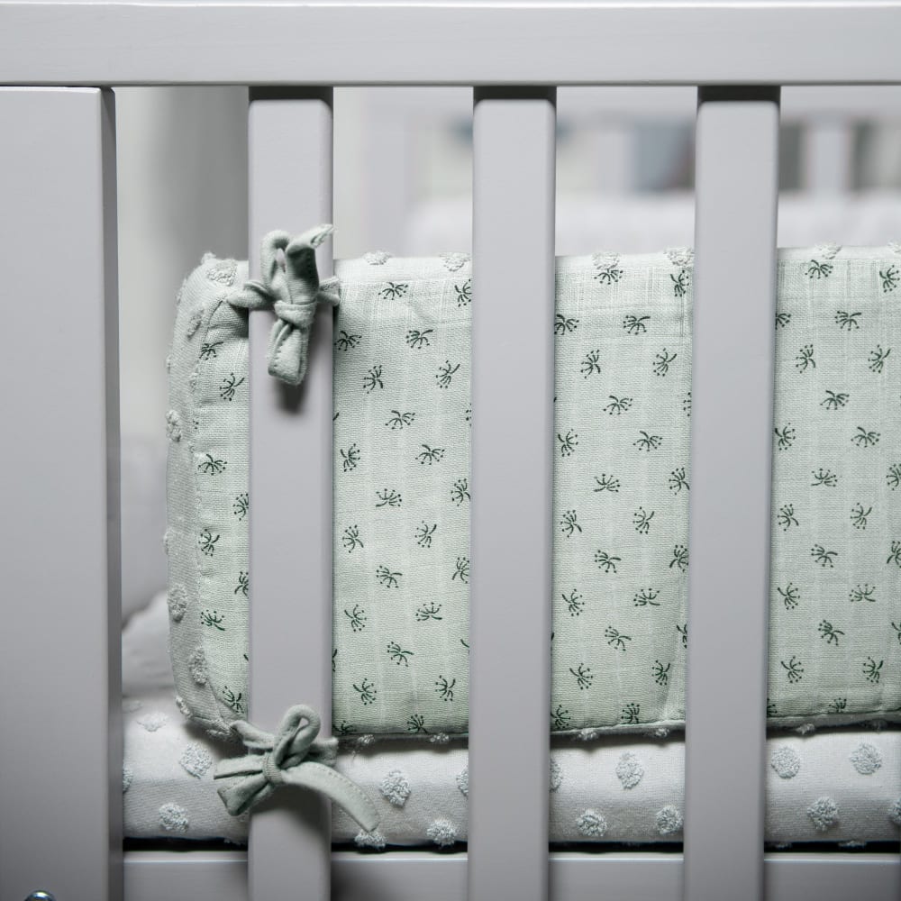 Tour de lit bébé 60x120 et 70x140 en coton bio vert (roba) - Image 2