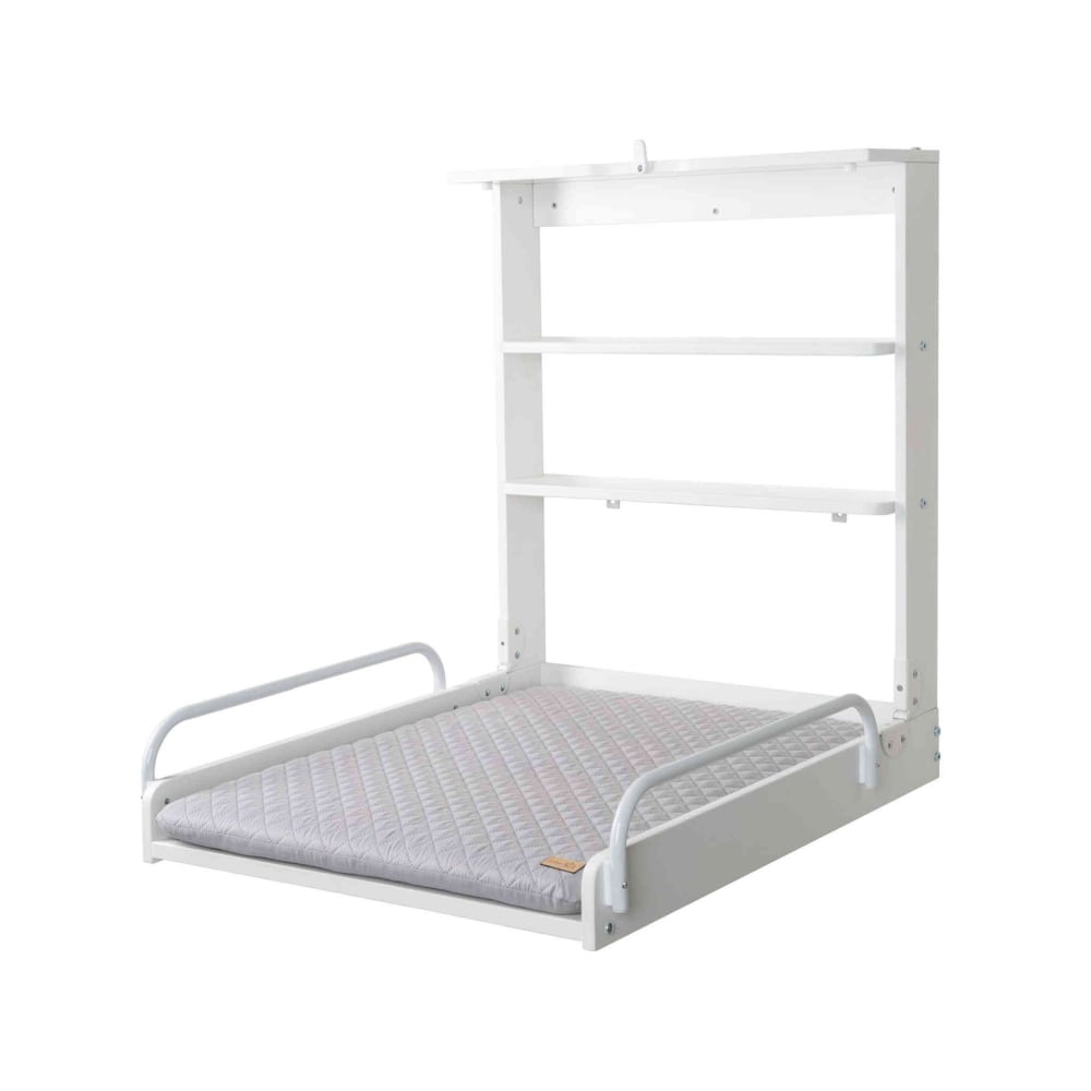 Table à langer murale en bois blanc matelas à langer