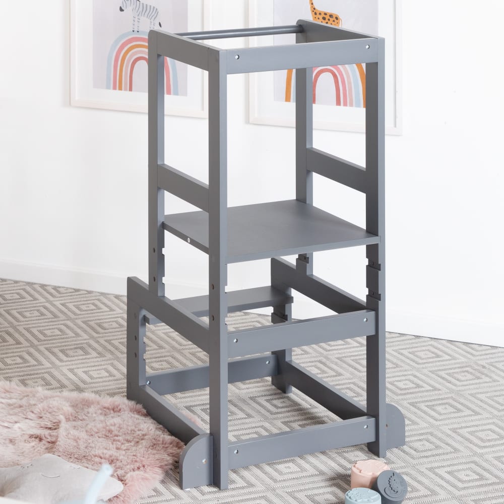 Lernturm/Tritthocker, Anthrazit - Maisons Du Monde