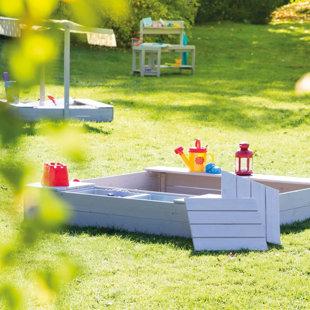 Sandkasten, 2 Spielwannen, Grau - Maisons Du Monde