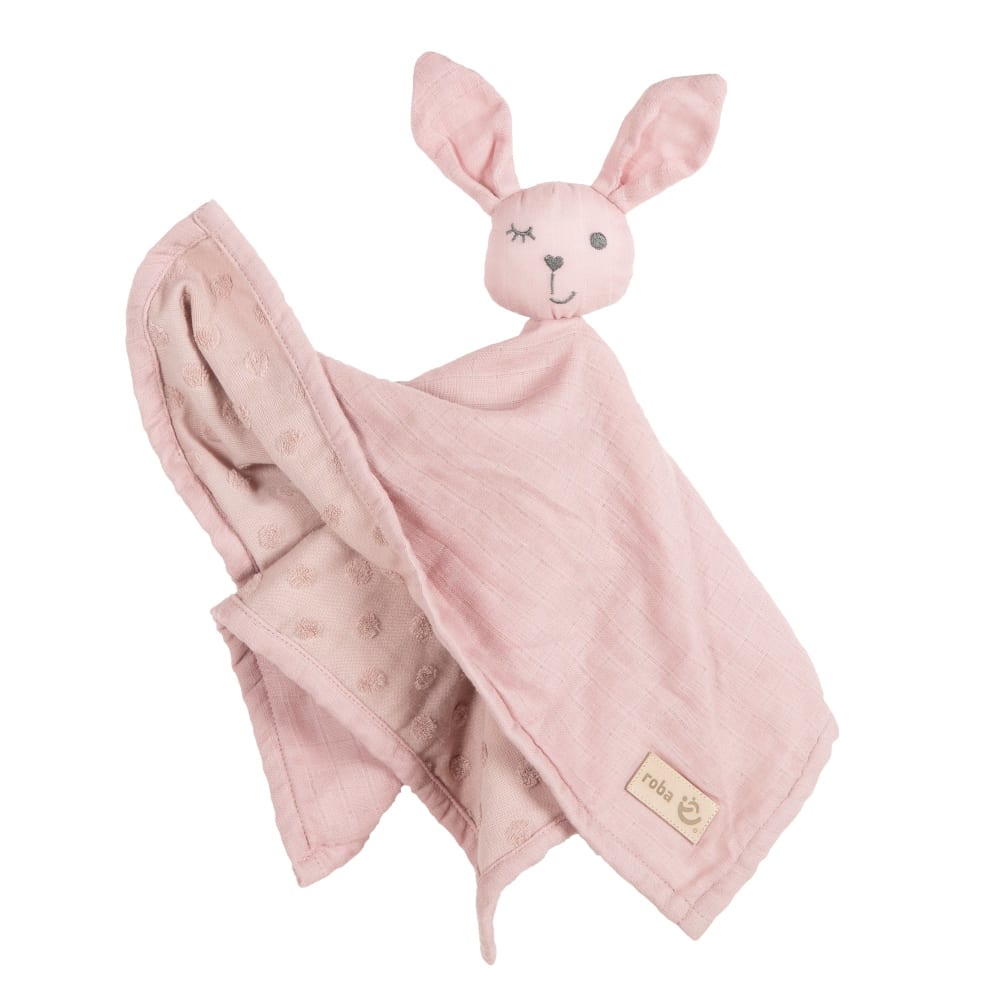 roba Schmusetuch aus Musselin & Jersey, 40 x 40 cm - Rosa Rosa Öko-Tex Zertifikat Jersey