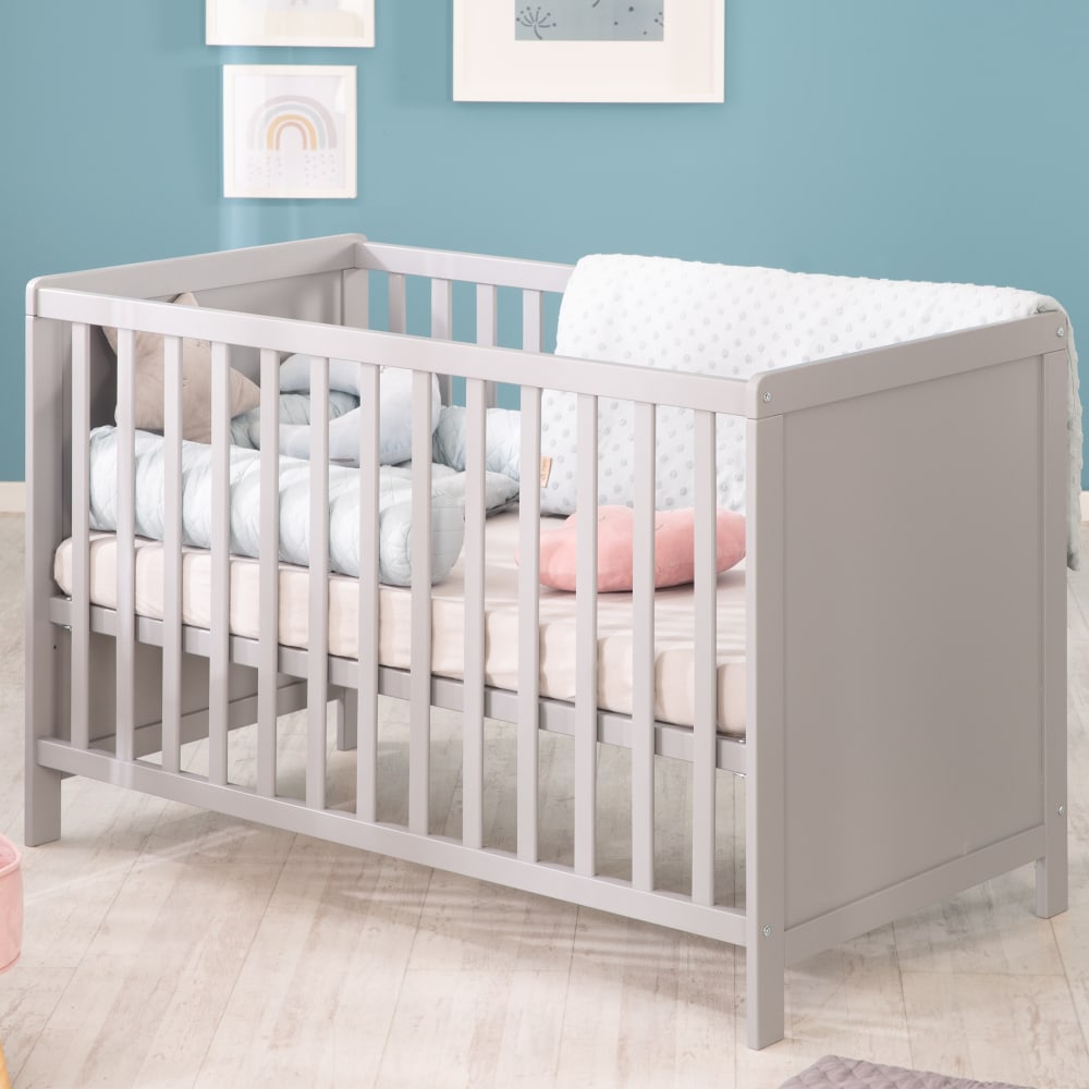 Lit bébé 2en1 cododo et indépendant 60x120 en bois gris - Maisons du Monde