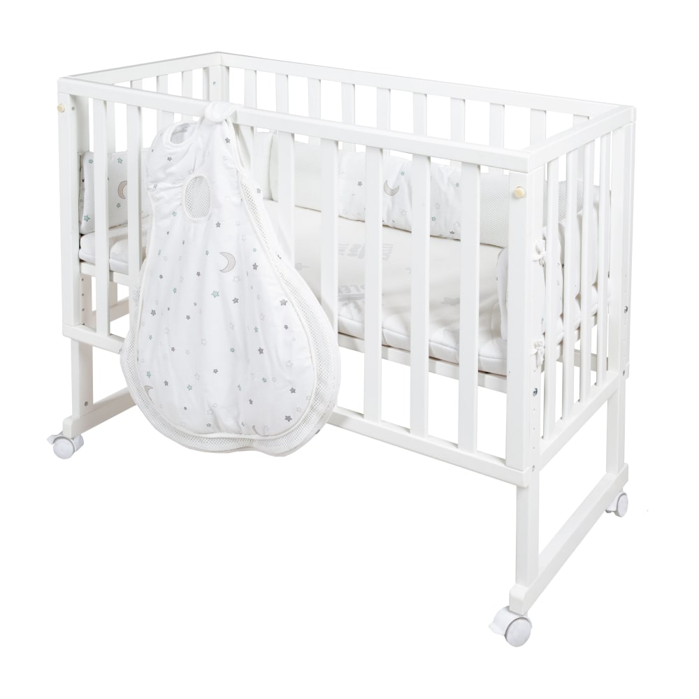 roba Beistellbett, 90x45cm, inkl. Bettzubehör & Schlafsack, Weiß style modern WEISS Öko-Tex Zertifikat SPANPLATTE Baby