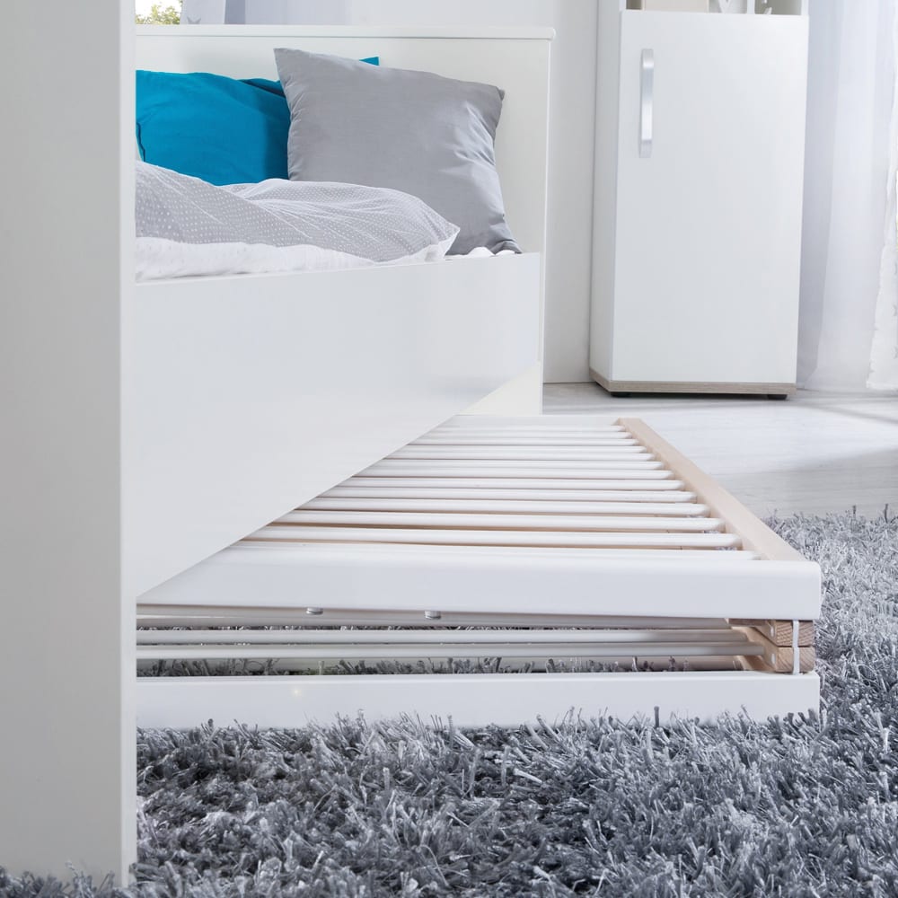 Lit bébé pliant 60x120 réglable en hêtre bio nature et blanc - Maisons du Monde