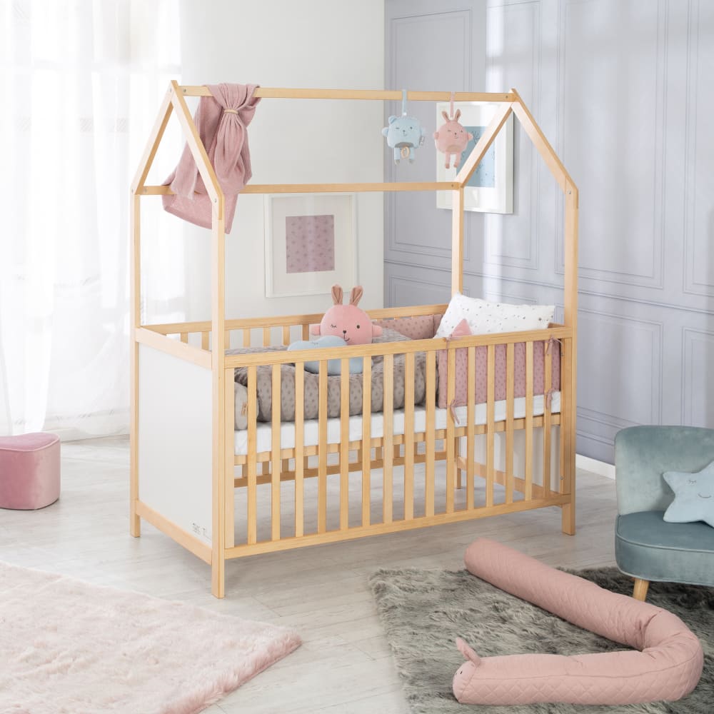 Gitterbett in Hausform 70x140 cm, Natur - Maisons Du Monde