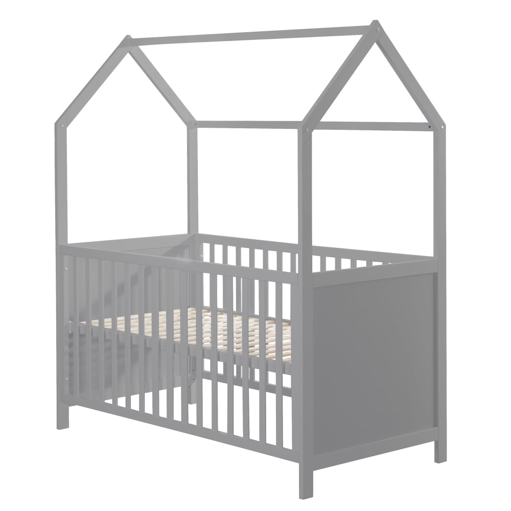 roba Gitterbett in Hausform 70x140 cm, Taupe style modern TAUPE SPANPLATTE Baby