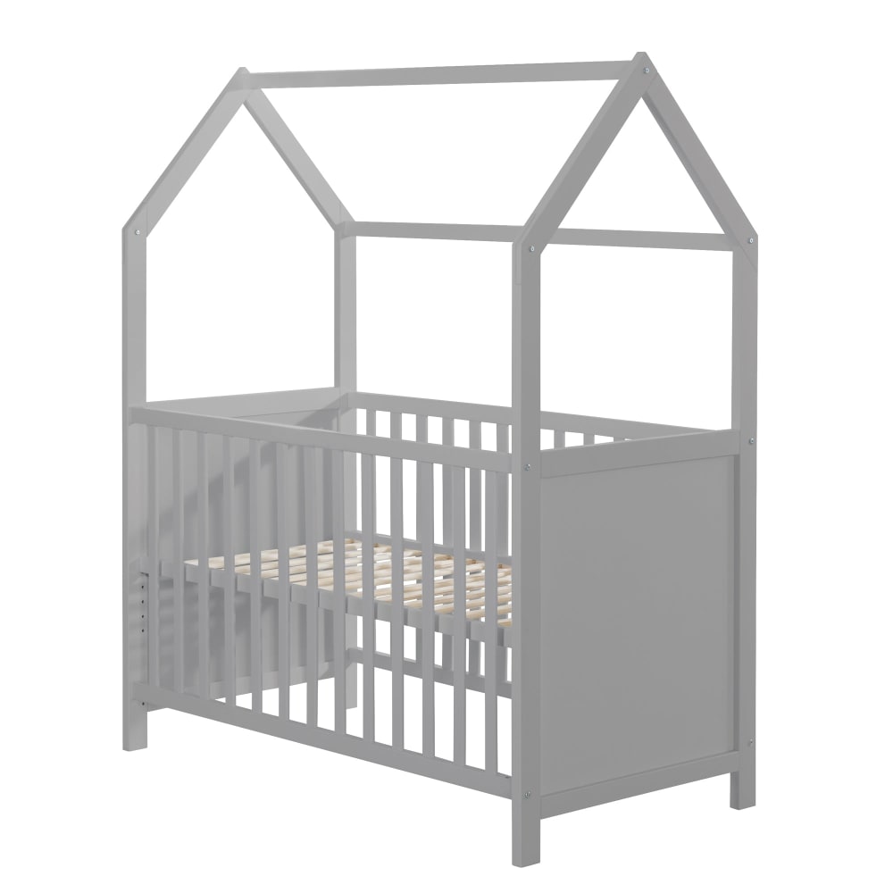 roba Gitterbett in Hausform 60x120 cm - Taupe style modern TAUPE SPANPLATTE Baby
