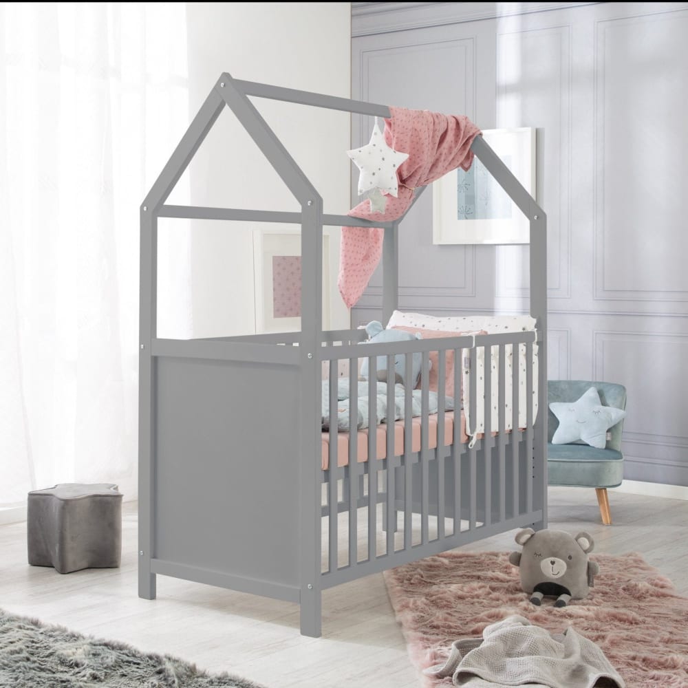 Lit cabane bébé 60x120 en bois taupe - Maisons du Monde