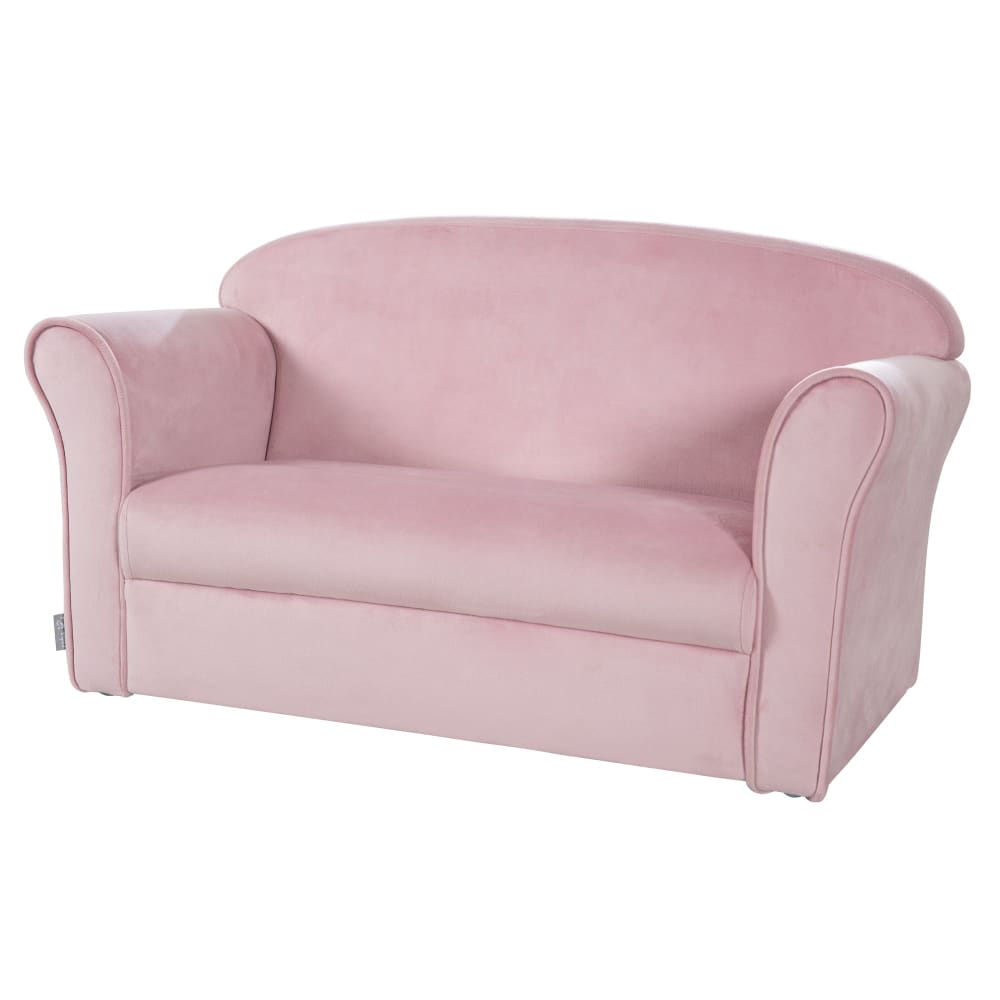 roba Kindersofa aus Samtstoff mit Armlehne - Rosa style modern ROSA SPANPLATTE Kinder