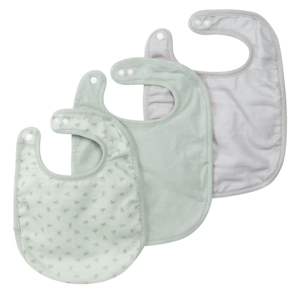 roba Lätzchen 3er Set aus Bio-Baumwolle 23 x 30 cm - Grün GRÜN Öko-Tex Zertifikat BAUMWOLLE Baby