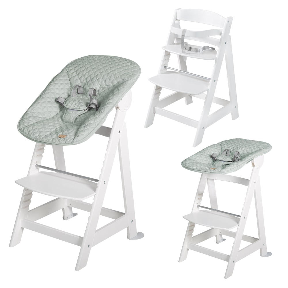 Hochstuhl weiß mit Babyaufsatz - Maisons Du Monde