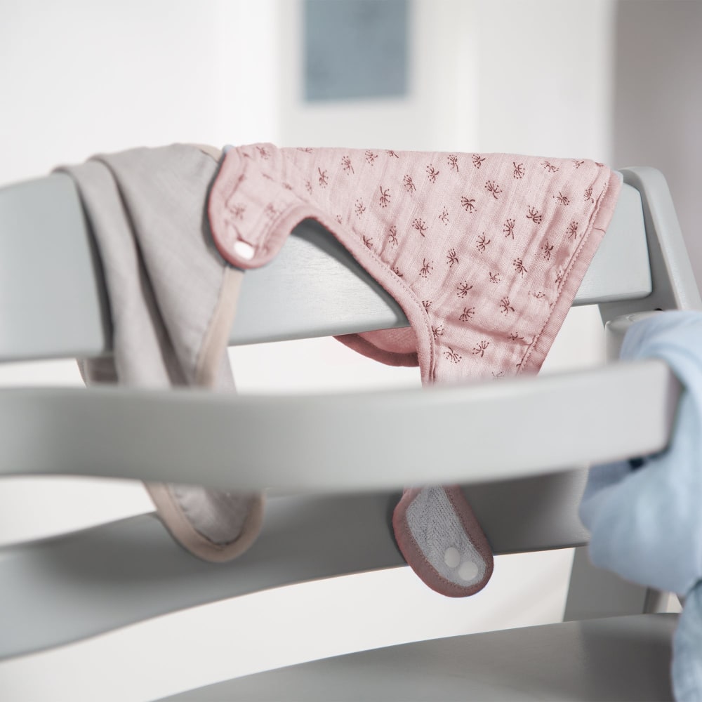 Lätzchen 3er Set aus Bio-Baumwolle 23 x 30 cm - Rosa - Maisons Du