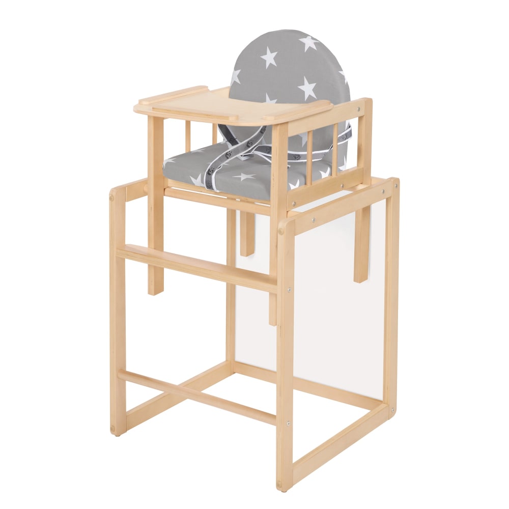 roba Klappbarer Hochstuhl, Natur/Weiß style modern BRAUN SPANPLATTE Baby